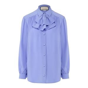 Gucci - Ruffle-neck Silk Blouse - IT 38